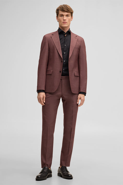 Strellson Burgundy Alzer-Kynd Suit - Navy, Wool, Polyester, Viscose, Slim Fit - Alternate View