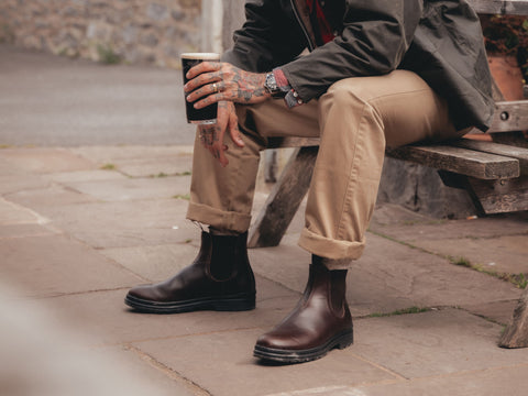 Goral Baslow Dark Brown Horween Leather (lifestyle)