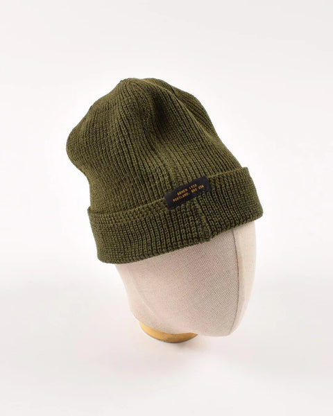 Dehen 1920 Dehen Loden Wool Knit Watch Cap - Black, Wool - Back View