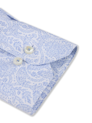 Stenstroms Light Blue Paisley Twill Dress Shirt 3