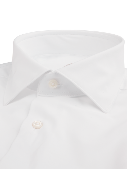Stenstroms White Jersey Stretch Shirt alternate front view in Slimline fit