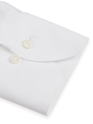 Stenstroms White Jersey Stretch Shirt back view in jersey knit