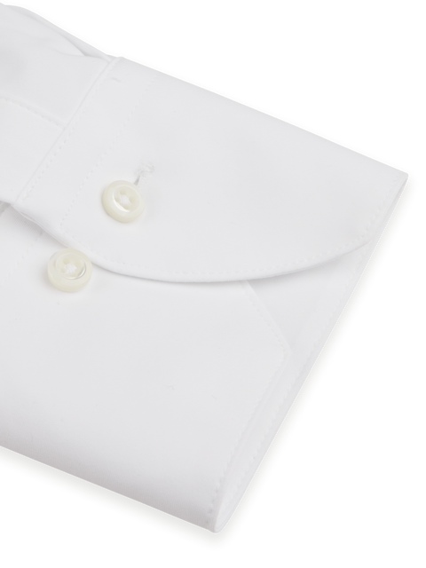 Stenstroms White Jersey Stretch Shirt back view in jersey knit