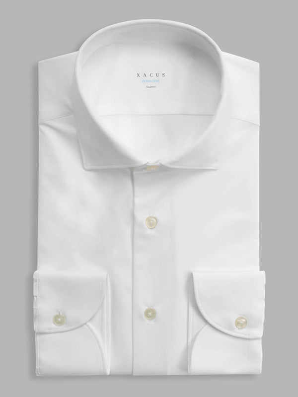 White Xacus Stock 11460 Active Stretch Dress Shirt