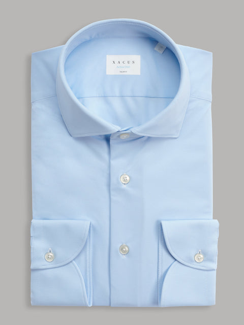 Blue Xacus 11460 Active stretch dress shirt front view