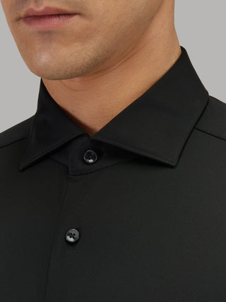 Black Xacus 11460 Small Cutaway Twill Dress Shirt - view 2