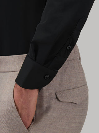 Black Xacus 11460 Small Cutaway Twill Dress Shirt - view 5
