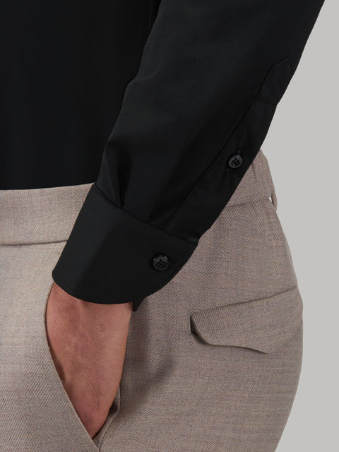 Black Xacus 11460 Small Cutaway Twill Dress Shirt - view 5