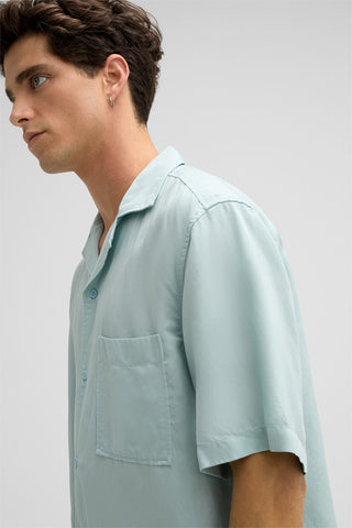 Strellson Mint Cisco Short Sleeve Button Up Shirt - Linen, Lyocell - View 5