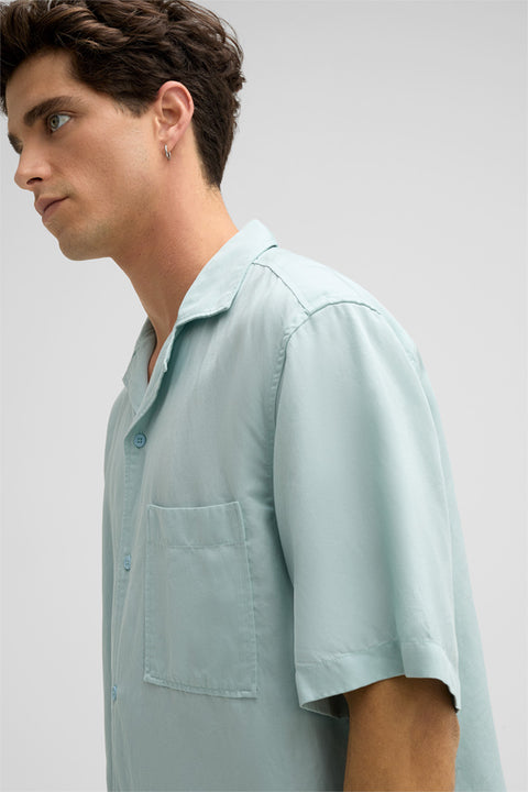 Strellson Mint Cisco Short Sleeve Button Up Shirt - Linen, Lyocell - View 5