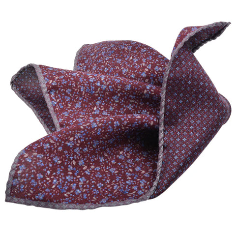 Assorted Dion SS25 Silk Reversible Pocket Squares - Silk, Italian, Made In Canada - Back View
