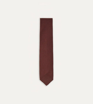 Drake's Wine Hand Rolled Large Knot Grenadine Tie 1