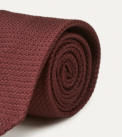 Drake's Wine Hand Rolled Large Knot Grenadine Tie 5