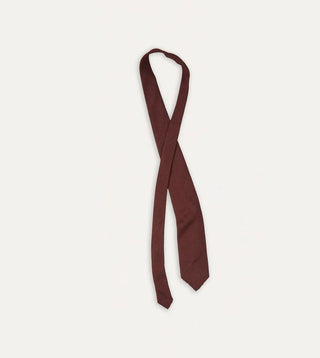 Drake's Wine Hand Rolled Large Knot Grenadine Tie 3