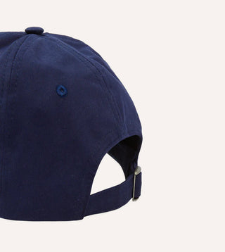 Drake's Navy Flower Emblem Cotton Baseball Cap 2
