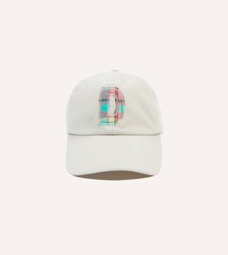 Drake's Ecru 'D' Appliqué Cotton Baseball Cap 1