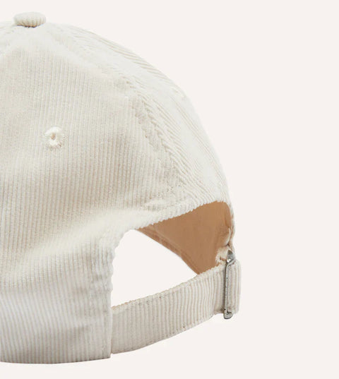 Drake's Ecru 'D' Appliqué Cotton Baseball Cap - Tan, Cotton, Made In Portugal - Alternate View