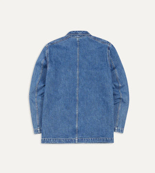 Drake's Bleach Wash Selvedge Denim Five-Pocket Chore Jacket 6