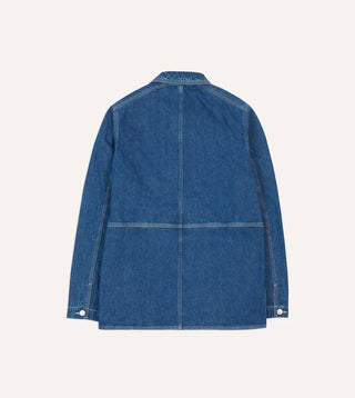 Drake's Stone Wash Selvedge Denim Welder Jacket 8