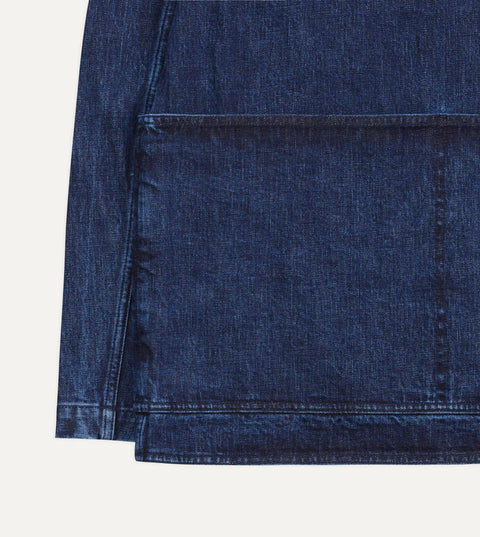 Drake's Indigo Wash Denim Field Jacket 5