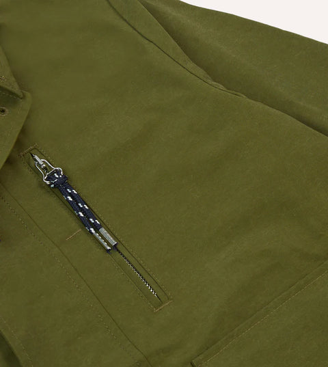 Drake's Olive Cotton Blouson Jacket 4