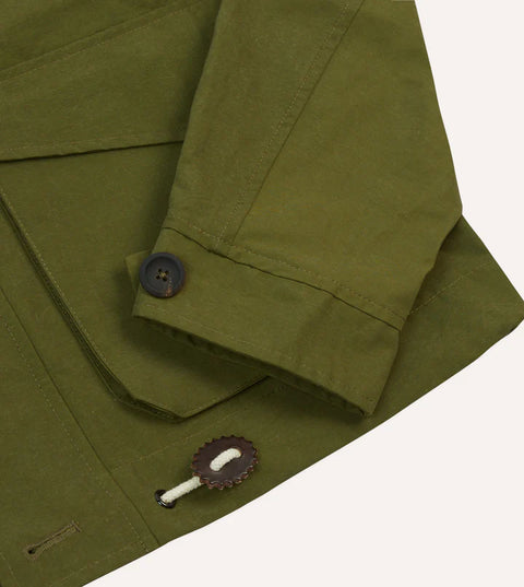 Drake's Olive Cotton Blouson Jacket 5