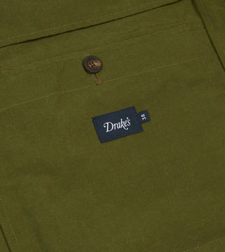 Drake's Olive Cotton Blouson Jacket 8