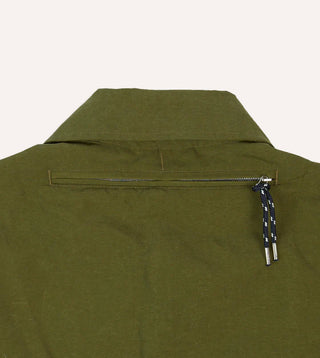 Drake's Olive Cotton Blouson Jacket 7