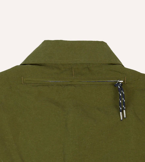 Drake's Olive Cotton Blouson Jacket 7