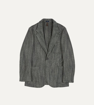 Drake's Black & White Tweed Western Games Blazer — front