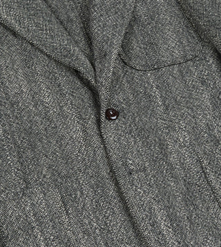 Drake's Black & White Tweed Western Games Blazer — pocket detail
