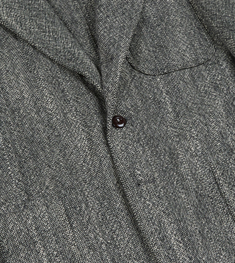 Drake's Black & White Tweed Western Games Blazer — pocket detail