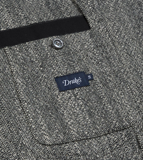 Drake's Black & White Tweed Western Games Blazer — on-model front