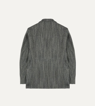 Drake's Black & White Tweed Western Games Blazer — on-model back