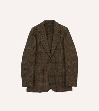 Drake's Brown Check Harris Tweed Games Blazer Mk. VII 1