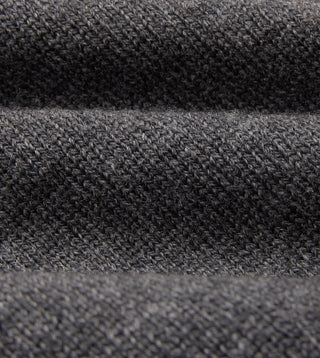 Drake's Grey Long Sleeve Merino Knit Polo — back