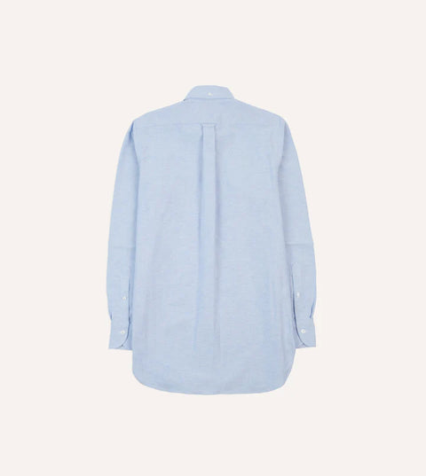 Drake's Ice Blue Cotton Oxford Cloth Button-Down Shirt 6