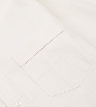 Drake's Cream Cotton Oxford Cloth Button-Down Dress Shirt 4