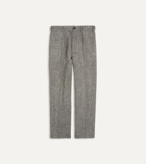 Drake's Harris Tweed One Pleat Games Trousers — front