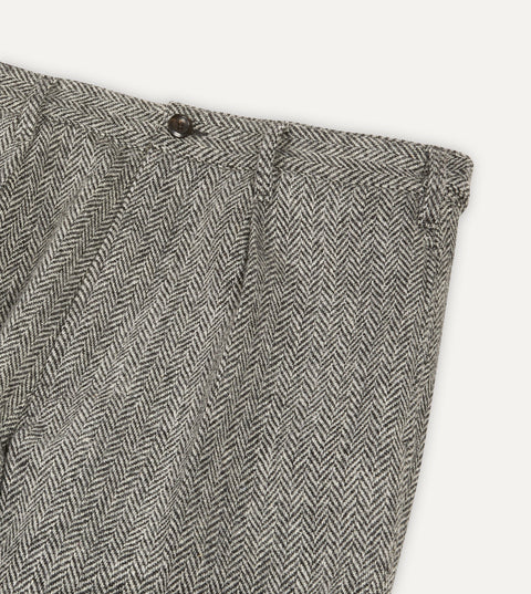 Drake's Harris Tweed One Pleat Games Trousers — side