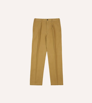 Drake's Sand Vintage Wash Cotton Games Trousers 3