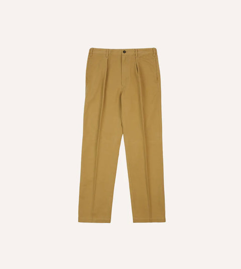 Drake's Sand Vintage Wash Cotton Games Trousers 3