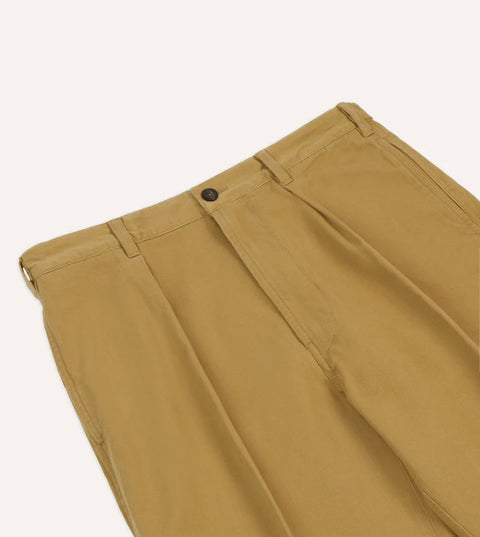Drake's Sand Vintage Wash Cotton Games Trousers 4