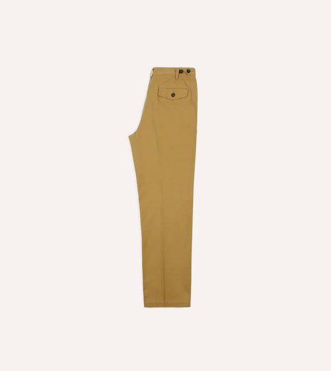 Drake's Sand Vintage Wash Cotton Games Trousers 6