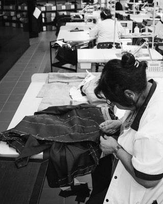 J. Mueser Naples atelier � master tailor shaping the jacket by hand