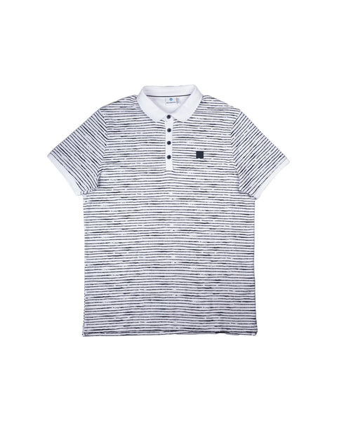 Blue Industry Striped Short Sleeve Polo 1