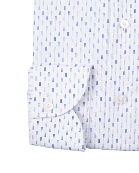 Xacus Blue & White Patterned Shirt 3