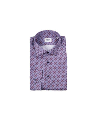 Stenstrom Purple Printed Dress Shirt 1