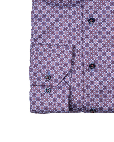 Stenstrom Purple Printed Dress Shirt 3