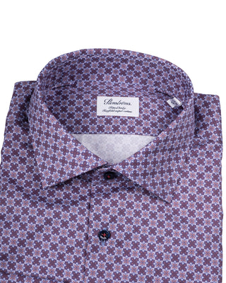Stenstrom Purple Printed Dress Shirt 4